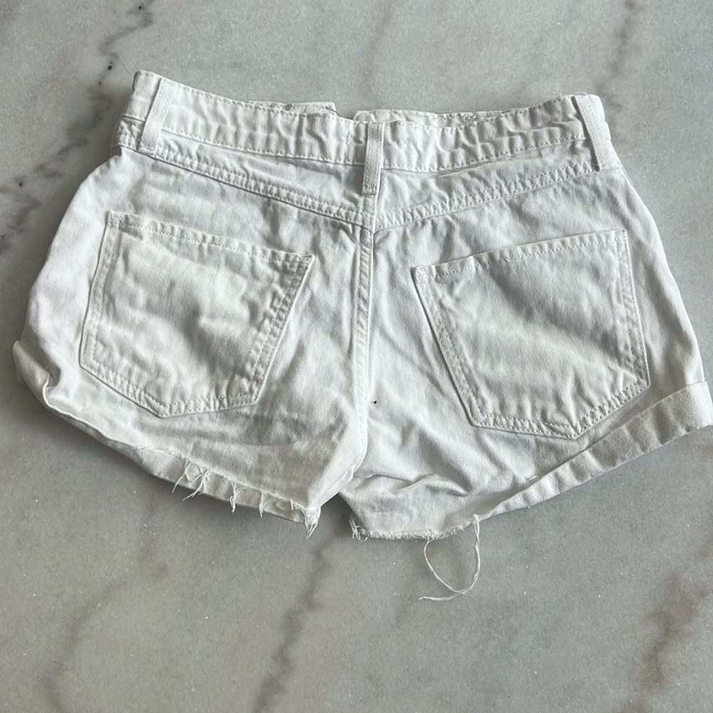 Forever 21 White Jean Shorts - Picture 2 of 3